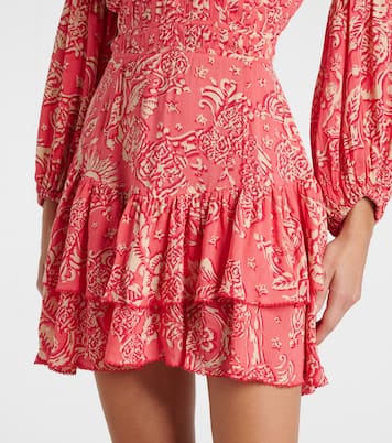 Chiara printed ruffled minidress | Poupette St Barth