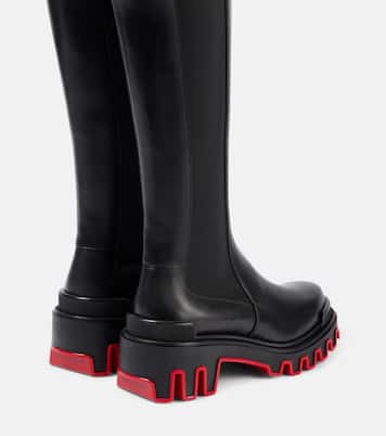 Botas altas Marchacroche Dune de piel | Christian Louboutin
