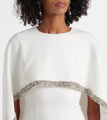 Abito corto in raso con cristalli | Roland Mouret