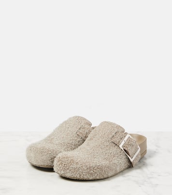 Mules Ease Buckle de ante cepillado | Loewe