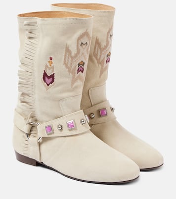 Bottines Siani brodées en daim | Isabel Marant