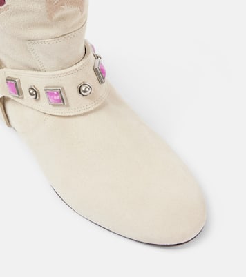 Bottines Siani brodées en daim | Isabel Marant
