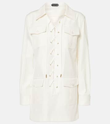 Abito corto in cotone e seta | Tom Ford