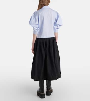 Camicia in popeline di cotone a righe | Sacai