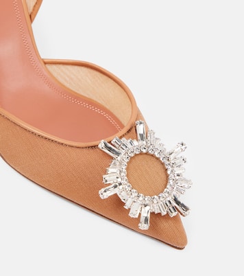 Pumps slingback Begum 70 in mesh con cristalli | Amina Muaddi