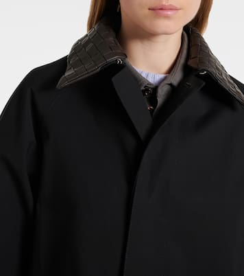 Abrigo de mezcla de algodón con piel | Bottega Veneta