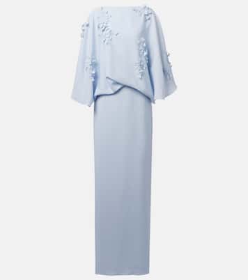 Vestido de fiesta de seda con apliques | Marmar Halim