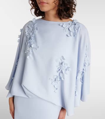 Vestido de fiesta de seda con apliques | Marmar Halim