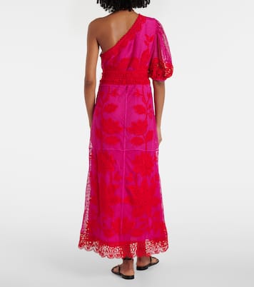 One-Shoulder-Maxikleid aus Guipure-Spitze | Farm Rio