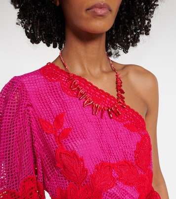 One-Shoulder-Maxikleid aus Guipure-Spitze | Farm Rio