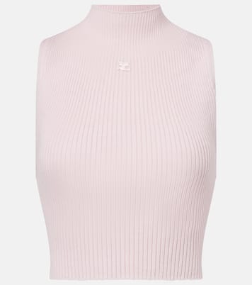 Top in cotone e lana a coste | Courrèges