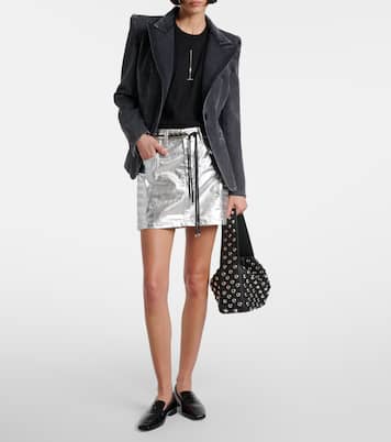 Minigonna in cotone spalmato | Junya Watanabe