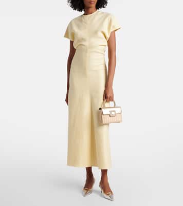 Jewel Efflorescence Mini rattan tote bag | Roger Vivier