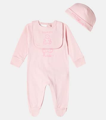 Bebé - set de mono, babero y gorro | Gucci Kids