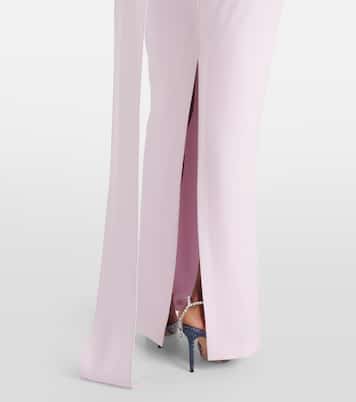 Scarf-detail asymmetric cady gown  | Roland Mouret