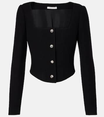 Giacca in twill di misto lana bouclé | Alessandra Rich