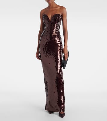 Azzurra sequined bustier gown | The New Arrivals Ilkyaz Ozel