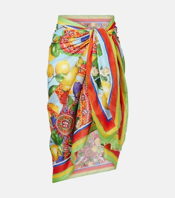 Pareo de algodón estampado | Dolce&Gabbana