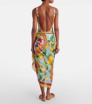 Pareo de algodón estampado | Dolce&Gabbana