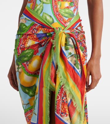 Pareo de algodón estampado | Dolce&Gabbana