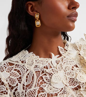 Orecchini pendenti con cristalli | Oscar de la Renta