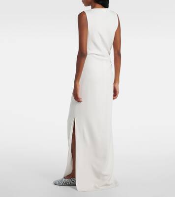 Indria floral-appliqué crêpe cocktail dress | Proenza Schouler