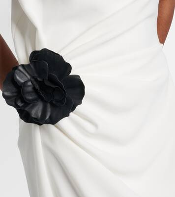 Indria floral-appliqué crêpe cocktail dress | Proenza Schouler