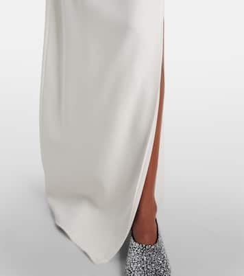 Indria floral-appliqué crêpe cocktail dress | Proenza Schouler