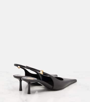 Vendome 50 leather slingback pump | Saint Laurent