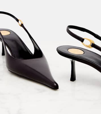 Vendome 50 leather slingback pump | Saint Laurent