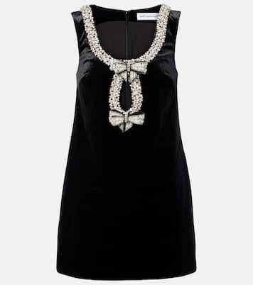 Crystal-embellished velvet minidress | Self-Portrait