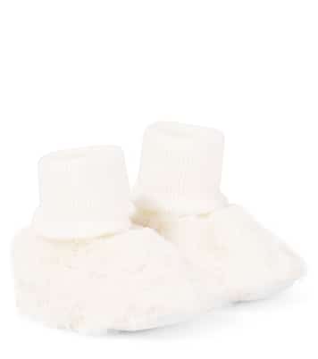 Baby - Scarpine in cotone e pelliccia sintetica | Tartine et Chocolat