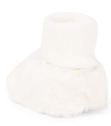 Baby - Scarpine in cotone e pelliccia sintetica | Tartine et Chocolat