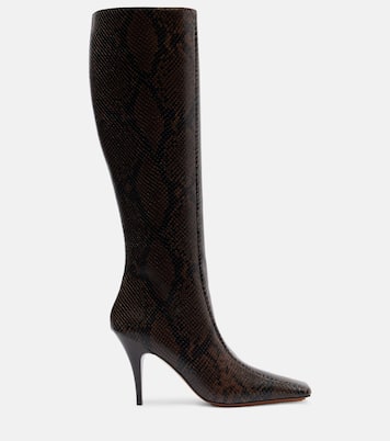 Eve snake-effect knee-high boots | Stella McCartney