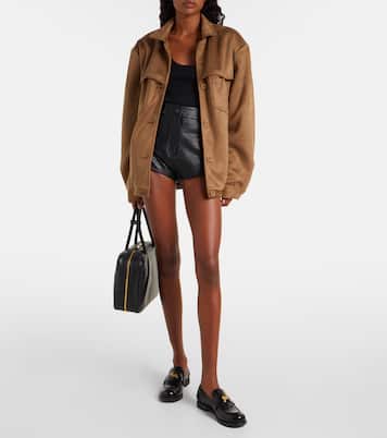 Loen high-rise leather micro shorts | The Frankie Shop
