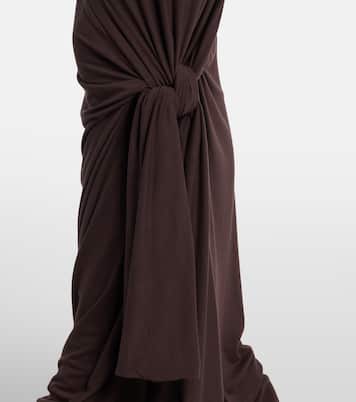 Asymmetric draped jersey maxi skirt | Entire Studios