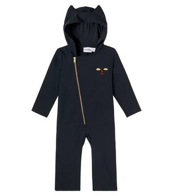Catsuit asymmetric cotton-blend jumpsuit | Mini Rodini