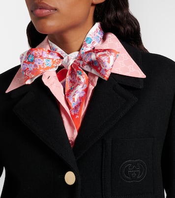 Foulard imprimé en soie | Gucci