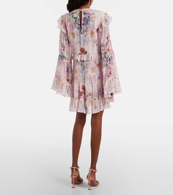 Embellished floral silk chiffon minidress | Camilla