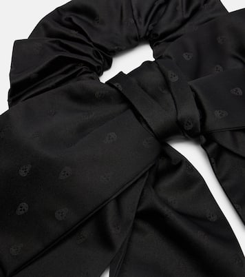 Skull silk jacquard scrunchie | McQueen