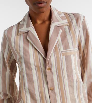 Striped cotton pajama shirt | Saint Laurent