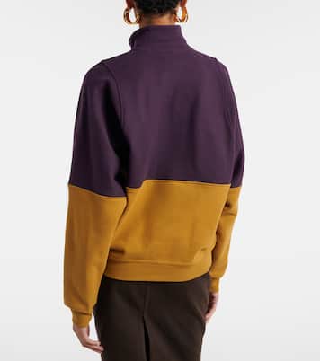Colorblocked cotton fleece sweatshirt | Saint Laurent