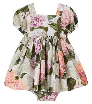 Baby Set aus Kleid und Höschen aus Baumwollpopeline | Dolce&Gabbana Kids