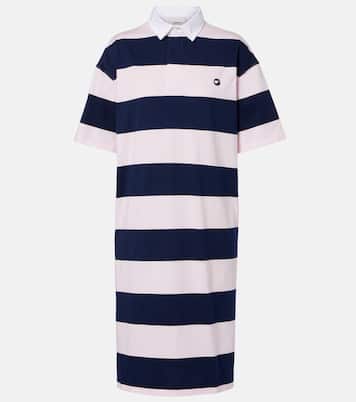 Striped cotton polo dress | Coperni