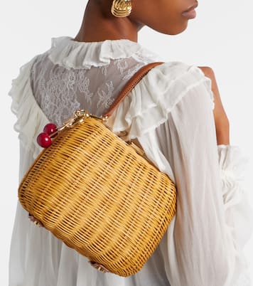 Henkeltasche aus Rattan | Self-Portrait