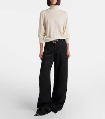 Eglitta linen wide-leg jeans | The Row