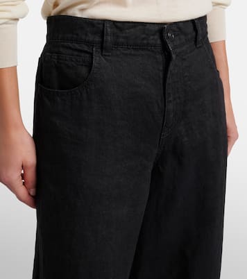 Eglitta linen wide-leg jeans | The Row