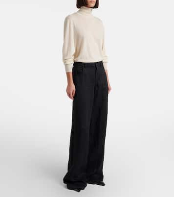 Eglitta linen wide-leg jeans | The Row