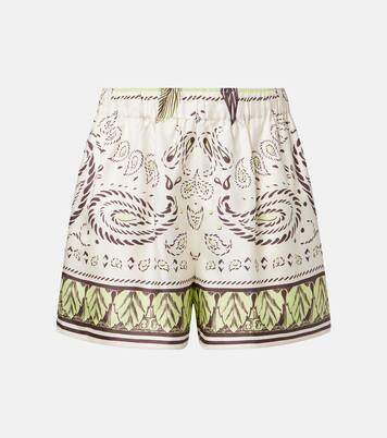 Printed silk shorts | Tory Burch