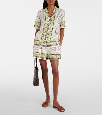 Printed silk shorts | Tory Burch